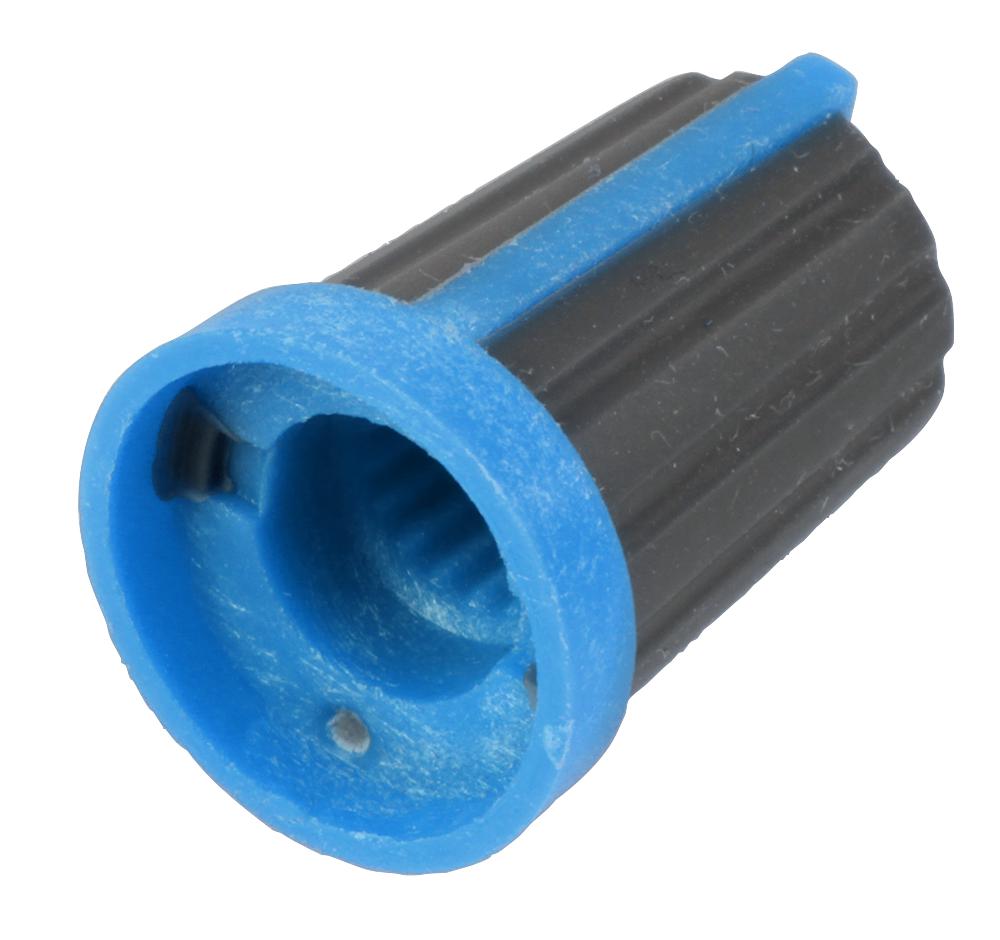 CR-MS-3 KNOB, SOFT TOUCH, SPLINED SHAFT, BLU MULTICOMP