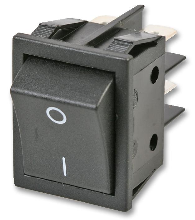 B412C112100000 ROCKER SWITCH, DPST, 16A, 250V, PANEL MOLVENO
