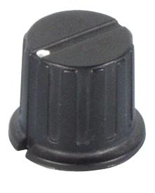 KN206BP KNOB, BLACK, 20.8MM DIA, 6MM SHAFT VELLEMAN SA