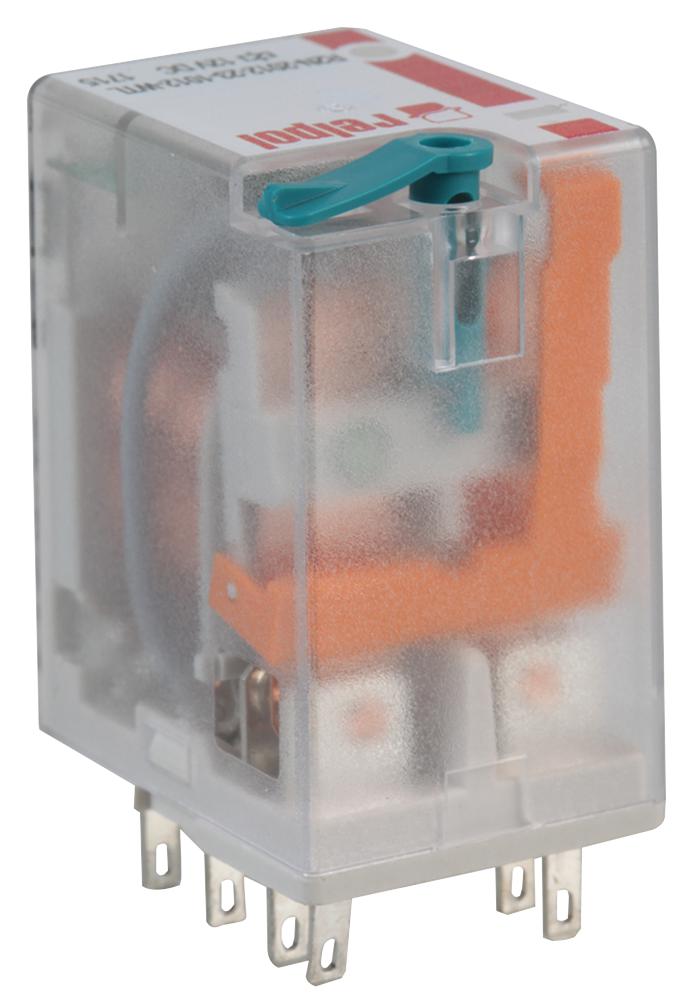 R2N-2012-23-1012-WTL 8-PIN INDUSTRIAL RELAY, 12A, 2PCO, 12VDC RELPOL
