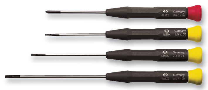 T4884X SCREWDRIVER SET, PRECISION, 4PC CK TOOLS