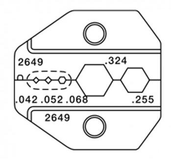 PA2649 CRIMP TOOL DIE, CRIMP CONNECTOR PALADIN TOOLS