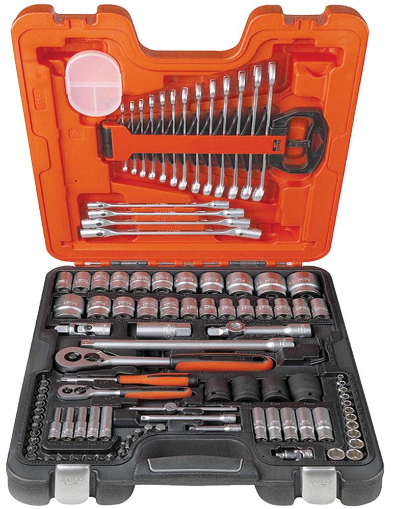 S106 SOCKET & SPANNER SET, 1/4" & 1/2", 106PC BAHCO