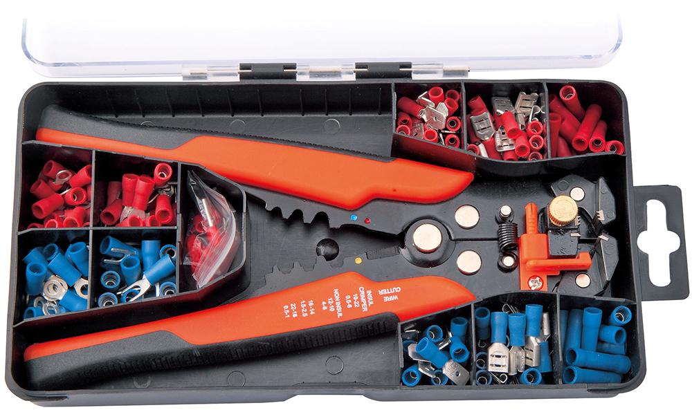 D03425 WIRE STRIPPER & CRIMP SET, 0.2-6MM DURATOOL