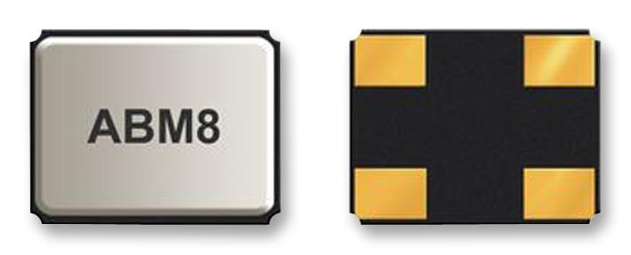 ABRACON Crystals ABM8-22.5792MHZ-D2Y-T CRYSTAL, 22.5792MHZ, 18PF, 3.2MM X 2.5MM ABRACON 3820821 ABM8-22.5792MHZ-D2Y-T