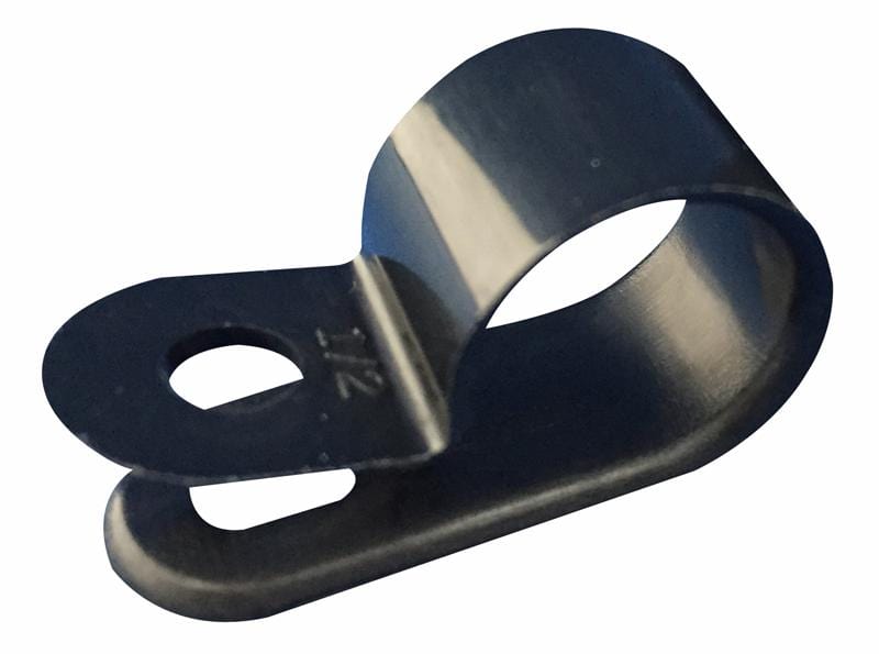 CONCORDIA TECHNOLOGIES Cable Clips ACTPCLIP13 P CLIP 12.70MM  BLACK 100/PACK CONCORDIA TECHNOLOGIES 3376882 ACTPCLIP13