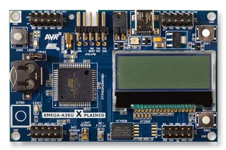 ATXMEGAA3BU-XPLD EVALUATION BOARD, A3BU, LCD MICROCHIP
