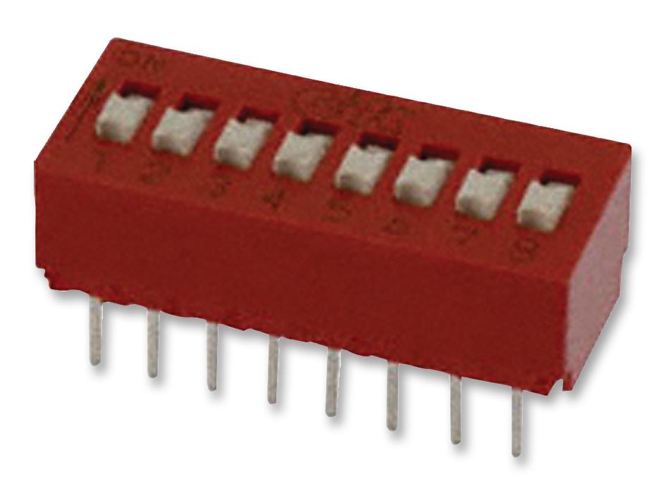 C&K COMPONENTS SIP/DIP BD08 SWITCH, 8 WAY, SPST, THT C&K COMPONENTS 2319983 BD08