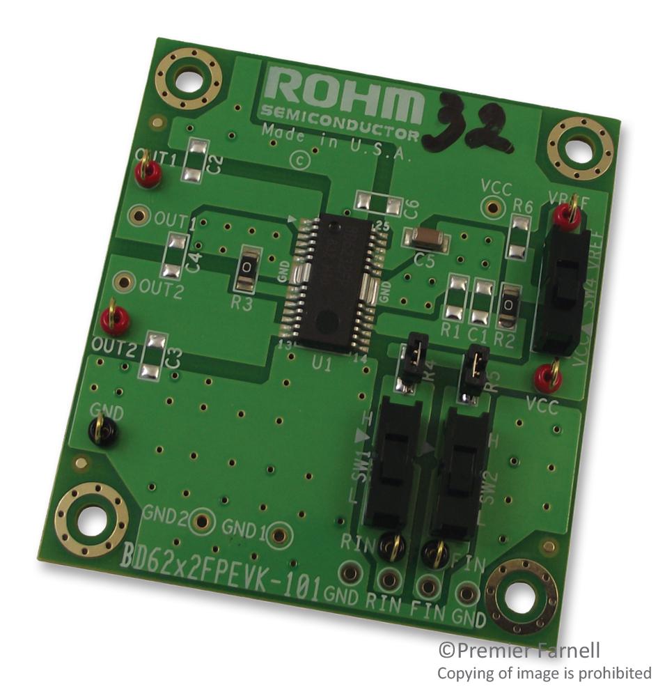 ROHM Motor Control BD62X2FPEVK-101 EVALUATION BOARD, H-BRIDGE DRIVER ROHM 2423016 BD62X2FPEVK-101