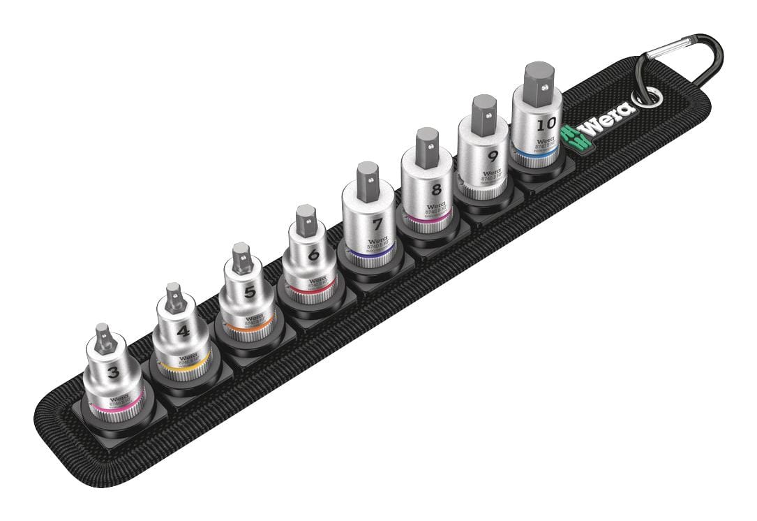 WERA Sets BELT B 2 HEX BIT SOCKET SET, 3/8IN DRIVE, 10PC WERA 2855974 BELT B 2