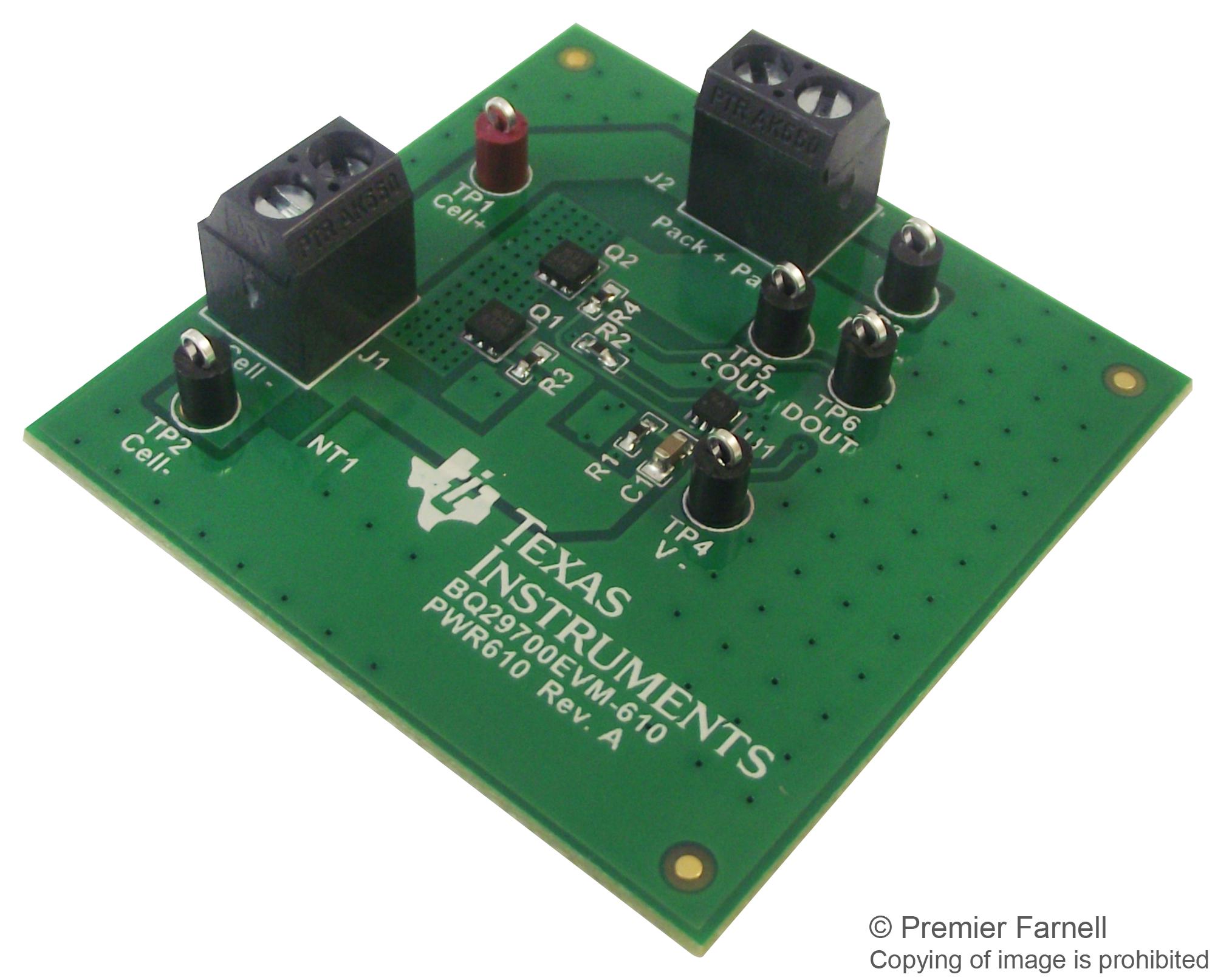 TEXAS INSTRUMENTS Special Application BQ29700EVM-610 EVAL BOARD, BQ2970 BATTERY PROTECTION TEXAS INSTRUMENTS 3125661 BQ29700EVM-610