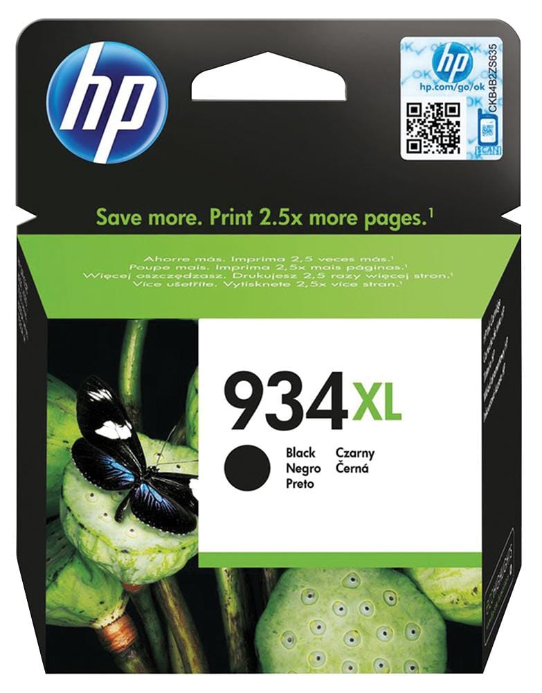 HEWLETT PACKARD Ink Cartridges C2P23AE INK CART, C2P23AE, NO 934XL, BLACK HEWLETT PACKARD 3763775 C2P23AE