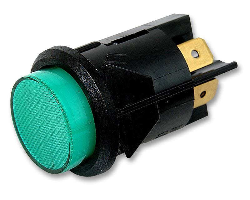 ARCOLECTRIC (BULGIN LIMITED) illuminated C7053AFNAB SWITCH, DPST, GREEN ARCOLECTRIC (BULGIN LIMITED) 150382 C7053AFNAB