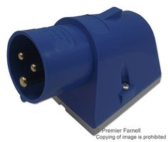 PE1663SMB - Pin & Sleeve Connector, 16 A, 240 V, Panel Mount, Inlet, 2P+E, Blue - ILME