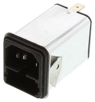 4301.6004 - Filtered IEC Power Entry Module, IEC C14, General Purpose, 6 A, 250 VAC, 2-Pole Fuse Holder - SCHURTER