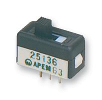 25136NAH - Slide Switch, SPDT, On-On, Through Hole, 25000N, 1 A - APEM