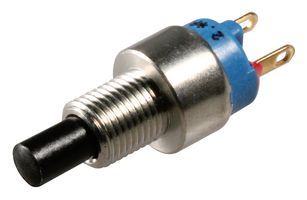 9633NCD - Pushbutton Switch, 9000, 6.5 mm, SPST-NO, Momentary, Plunger, Black - APEM