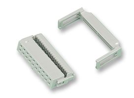 71600-016LF - IDC Connector, With Strain Relief, IDC Receptacle, Female, 2.54 mm, 2 Row, 16 Contacts, Cable Mount - AMPHENOL COMMUNICATIONS SOLUTIONS