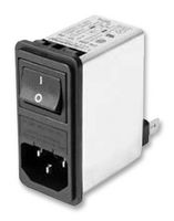 FN286-2-06 - Filtered IEC Power Entry Module, IEC C14, General Purpose, 2 A, 250 VAC, 2-Pole Switch - SCHAFFNER