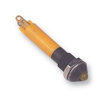 19021352 - LED Panel Mount Indicator, Black Chrome Bezel, Yellow, 24 VDC, 6 mm, 15 mA, 20 mcd, IP40 - CML INNOVATIVE TECHNOLOGIES