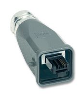 09 45 115 1100 - Modular Connector, RJ45 Plug, 1 x 1 (Port), 4P4C, Cat5, IP65, IP67, Cable Mount - HARTING