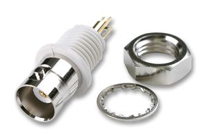 B6651B1-NNYL3G-50 - RF / Coaxial Connector, BNC Coaxial, Straight Bulkhead Jack, 50 ohm, Phosphor Bronze - AMPHENOL RF