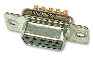FDE-9ST2/1-LF - D Sub Connector, Filtered, Receptacle, Cinch - FD, 9 Contacts, DE, Solder - CINCH CONNECTIVITY SOLUTIONS