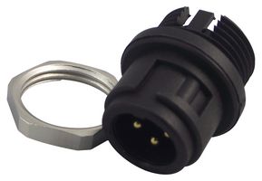 09 0977 00 03 - Circular Connector, 710 Series, Panel Mount Plug, 3 Contacts, Solder Pin, Nylon (Polyamide) Body - BINDER