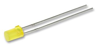 L-1413YDT - LED, Cylindrical, Yellow, Through Hole, 4mm, 20 mA, 2.1 V, 590 nm - KINGBRIGHT