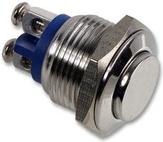 MP0042/3 - Vandal Resistant Switch, 16.2 mm, SPST-NO, Momentary, Round Raised, Natural - BULGIN LIMITED