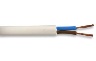 2182Y-0.5MMWHT50M - Multicore Cable, Flexible, Round, Unscreened, 2 Core, 0.5 mm², 164 ft, 50 m - MULTICOMP PRO