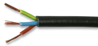 2183Y-0.50MMBLK100M - Multicore Cable, Unscreened, 3 Core, 0.5 mm², 328 ft, 100 m - MULTICOMP PRO