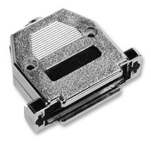 SPC15425 - D Sub Backshell, DE, 180°, ABS (Acrylonitrile Butadiene Styrene) Body - MULTICOMP