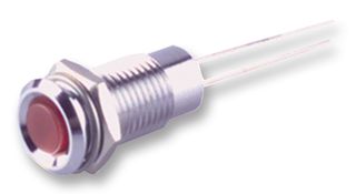 19010052 - LED Panel Mount Indicator, Satin Chrome Bezel, Yellow, 2.4 VDC, 8 mm, 20 mA, 8.5 mcd, Not Rated - CML INNOVATIVE TECHNOLOGIES