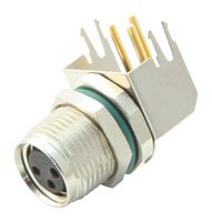 M8S-03PFFR-SF8001 - Sensor Connector, 3 Pole, M8, Receptacle, M Series, M8, Female, 3 Positions, PCB Socket - AMPHENOL LTW