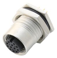 M12A-12PFFP-SF8001 - Sensor Connector, 12 Pole, M12, Receptacle, M Series, M12, Female, 12 Positions, PCB Socket - AMPHENOL LTW