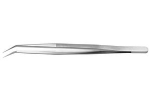 122.SA - Tweezer, General Purpose, Bent, Pointed, Stainless Steel, 150 mm - IDEAL-TEK