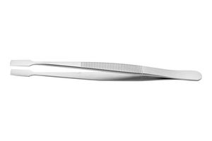 34A.SA - Tweezer, Precision, Straight, Flat, Stainless Steel, 120 mm - IDEAL-TEK