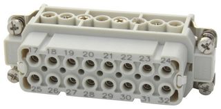 93601-0145 - Heavy Duty Connector, 93601, Insert, 16 Contacts, 16A, Receptacle, Screw Socket - MOLEX