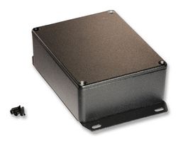 1590YFLBK - Metal Enclosure, Small, Diecast Aluminium, 42 mm, 92 mm, 92 mm, IP54 - HAMMOND