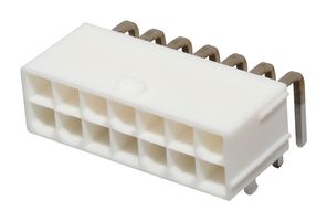 39-30-1142 - Pin Header, Power, Wire-to-Board, 4.2 mm, 2 Rows, 14 Contacts, Through Hole Right Angle - MOLEX