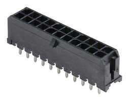 43045-2227 - Pin Header, Power, 3 mm, 2 Rows, 22 Contacts, Through Hole Straight, Micro-Fit 3.0 43045 - MOLEX