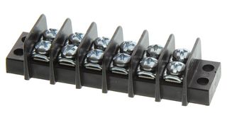 38760-0306 - Panel Mount Barrier Terminal Block, 2 Row, 6 Ways, 22 AWG, 14 AWG, 9.53 mm, 15 A - MOLEX