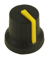 MC170850BR - Knob, D Shaft, 6 mm, Rubber, Round with Indicator Line, 16.2 mm, MC170DR Range - MULTICOMP PRO