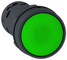 XB7NA33 - Industrial Pushbutton Switch, Harmony, 22 mm, DPST-NO, Momentary, Flush, Green - SCHNEIDER ELECTRIC
