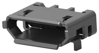 2013499-1 - USB Connector, Micro USB Type B, USB 2.0, Receptacle, 5 Ways, Surface Mount, Right Angle - AMP - TE CONNECTIVITY