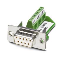 VS-09-BU-DSUB/9-MPT-0,5 - D Sub Connector, Standard, Receptacle, 9 Contacts, DE, Screw - PHOENIX CONTACT