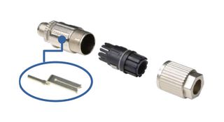 MSXS-08BMMD-SL8001 - Sensor Connector, M Series, M12, Male, 8 Positions, IDC / IDT Pin, Straight Cable Mount - AMPHENOL LTW