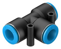 153132 - Pneumatic Fitting, Push-In T-Fitting, 14 bar, 12 mm, PBT (Polybutylene Terephthalate), QST - FESTO
