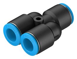 153152 - Pneumatic Fitting, Push-In Y-Fitting, 14 bar, 12 mm, PBT (Polybutylene Terephthalate), QSY - FESTO